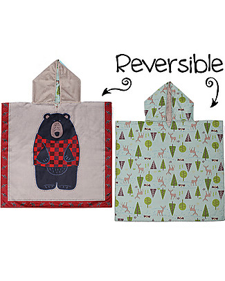 accappatoio poncho reversibile