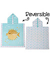 FlapJackKids Accappatoio Poncho Reversibile - Pesce+Medusa (2-6 anni) - 61 x 61 cm Accappatoi e Asciugamani