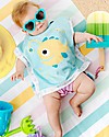 FlapJackKids Accappatoio Poncho Reversibile Pesce+Medusa - 38x38 cm (0-12mesi) Accappatoi e Asciugamani