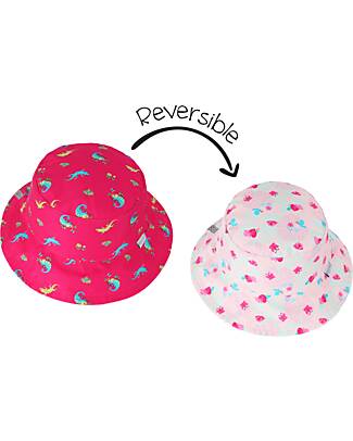 FlapJackKids Baby Cappello Estivo Reversibile Anti-UV SPF 50+ Camaleonte+Tropicale Cappelli Estivi