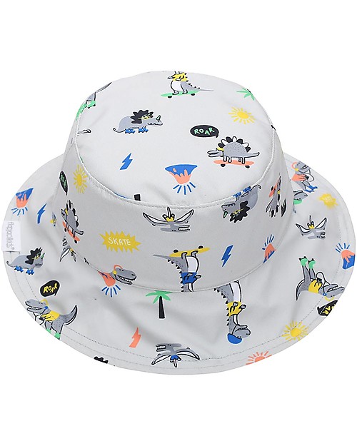 FlapJackKids Baby Cappello Estivo Reversibile Anti-UV SPF 50+ Dinosauri  bambino