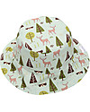 FlapJackKids Baby Cappello Estivo Reversibile Anti-UV SPF 50+ Pattern Alce+Cottage Cappelli Estivi