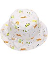 FlapJackKids Baby Cappello Estivo Reversibile Anti-UV SPF 50+ Zoo Cappelli Estivi