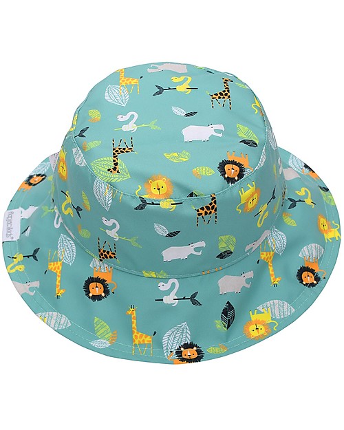 FlapJackKids Baby Cappello Estivo Reversibile Anti-UV SPF 50+ Zoo Cappelli Estivi