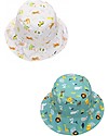 FlapJackKids Baby Cappello Estivo Reversibile Anti-UV SPF 50+ Zoo Cappelli Estivi