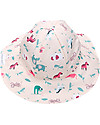 FlapJackKids Baby Cappello Estivo Reversibile Anti-UV SPF 50+ Zoo Rosa Cappelli Estivi