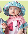 FlapJackKids Baby Cappello Estivo Reversibile Anti-UV SPF 50+ Zoo Rosa Cappelli Estivi