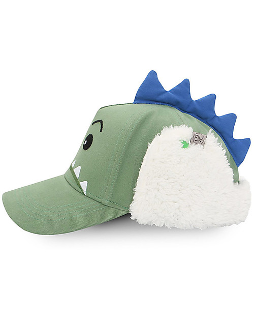 FlapJackKids Berretto 3D con Paraorecchie in Tessuto Sherpa - Dino Cappelli Invernali