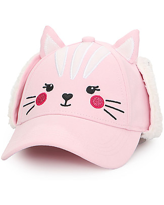 FlapJackKids Berretto 3D con Paraorecchie in Tessuto Sherpa - Gatto Cappelli Invernali