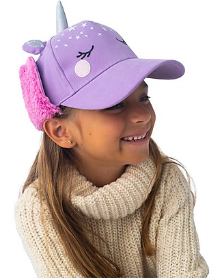 FlapJackKids Berretto 3D con Paraorecchie in Tessuto Sherpa - Unicorno Cappelli Invernali