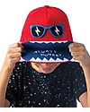 FlapJackKids Berretto Estivo 3D con Visiera - Mostro - Cotone Elasticizzato (4-6 anni) Cappelli Estivi