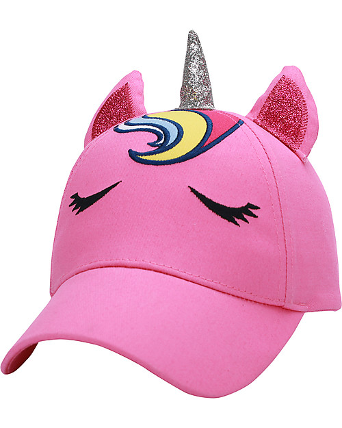 WAWSAM Cappello da baseball con unicorno per ragazze, cappello da camionista per bambini, carino e regolabile, Paillettes viola e verde, 4-8 Anni