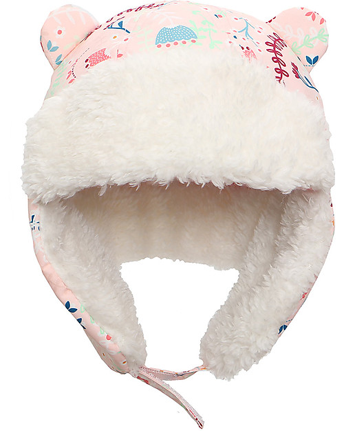 FlapJackKids Cappello Aviatore Idrorepellente e Antivento - Fiori - Morbido Tessuto Sherpa Cappelli Invernali