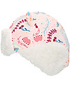 FlapJackKids Cappello Aviatore Idrorepellente e Antivento - Fiori - Morbido Tessuto Sherpa Cappelli Invernali