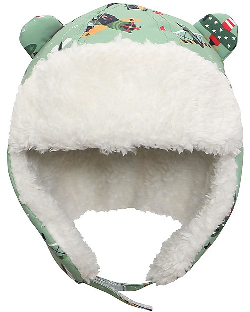 FlapJackKids Cappello Aviatore Idrorepellente e Antivento - Orso - Morbido Tessuto Sherpa Cappelli Invernali
