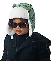 FlapJackKids Cappello Aviatore Idrorepellente e Antivento - Orso - Morbido Tessuto Sherpa Cappelli Invernali