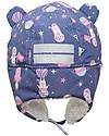 FlapJackKids Cappello Aviatore Idrorepellente e Antivento - Unicorno Indaco - Morbido Tessuto Sherpa Cappelli Invernali