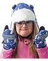 FlapJackKids Cappello Aviatore Idrorepellente e Antivento - Unicorno Indaco - Morbido Tessuto Sherpa Cappelli Invernali