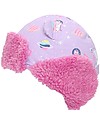 FlapJackKids Cappello Aviatore Idrorepellente e Antivento - Unicorno Lilla - Morbido Tessuto Sherpa Cappelli Invernali
