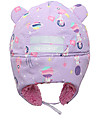 FlapJackKids Cappello Aviatore Idrorepellente e Antivento - Unicorno Lilla - Morbido Tessuto Sherpa Cappelli Invernali