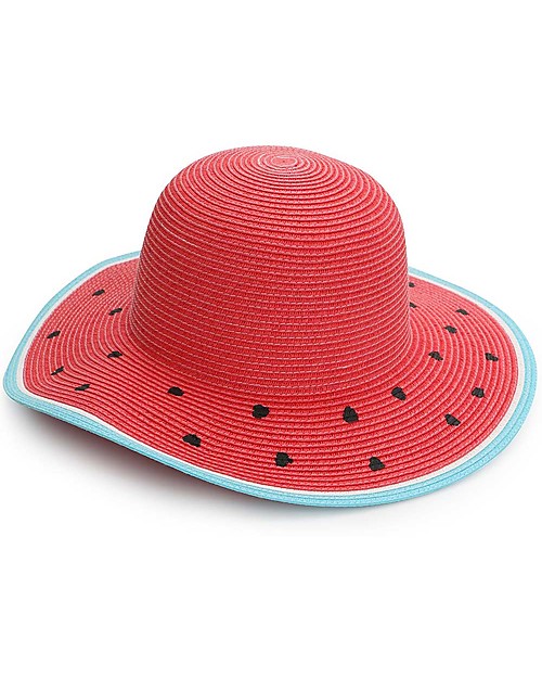 FlapJackKids Cappello di Paglia Anti-UV SPF 50+ - Anguria Cappelli Estivi