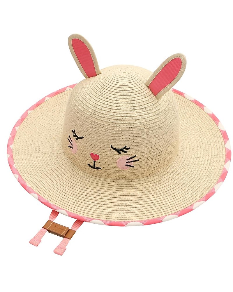 FlapJackKids Cappello di Paglia Anti-UV SPF 50+ - Coniglietto unisex ( bambini)