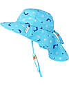 FlapJackKids Cappello Estivo con Paracollo - Anti-UV SPF50+ - Balena/Polpo Cappelli Estivi