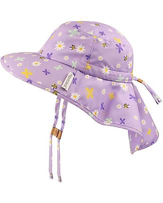 FlapJackKids Cappello Estivo con Paracollo - Anti-UV SPF50+ - Daisy - 100% Cotone Cappelli Estivi