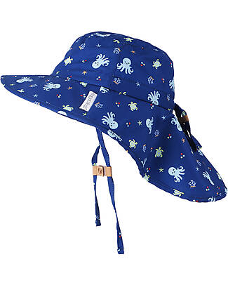 FlapJackKids Cappello Estivo con Paracollo - Anti-UV SPF50+ - Polpo Cappelli Estivi