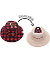 FlapJackKids Cappello Estivo Reversibile Anti-UV SPF 50+ Alce+Orso - 100% cotone Cappelli Estivi