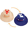 FlapJackKids Cappello Estivo Reversibile Anti-UV SPF 50+, Aragosta+Balena - 100% cotone Cappelli Estivi