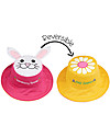 FlapJackKids Cappello Estivo Reversibile Anti-UV SPF 50+, Coniglietto+Margherita - 100% cotone Cappelli Estivi