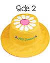 FlapJackKids Cappello Estivo Reversibile Anti-UV SPF 50+, Coniglietto+Margherita - 100% cotone Cappelli Estivi
