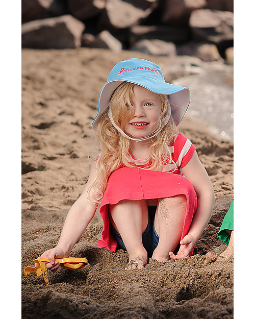 FlapJackKids Cappello Estivo Reversibile Anti-UV SPF 50+, Delfino+Fenicottero - 100% cotone Cappelli Estivi