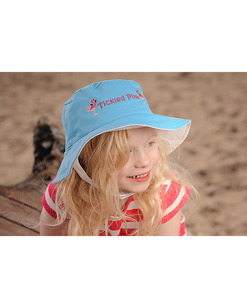 FlapJackKids Cappello Estivo Reversibile Anti-UV SPF 50+, Delfino+Fenicottero - 100% cotone Cappelli Estivi