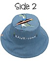 FlapJackKids Cappello Estivo Reversibile Anti-UV SPF 50+ - Dino+Dinosauro Surfista - 100% Cotone Cappelli Estivi