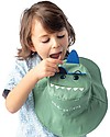 FlapJackKids Cappello Estivo Reversibile Anti-UV SPF 50+ - Dino+Dinosauro Surfista - 100% Cotone Cappelli Estivi