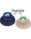 FlapJackKids Cappello Estivo Reversibile Anti-UV SPF 50+, Dinosauri - 100% cotone Cappelli Estivi
