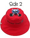 FlapJackKids Cappello Estivo Reversibile Anti-UV SPF 50+ - Mostro+Macchina - 100% Cotone Cappelli Estivi