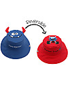 FlapJackKids Cappello Estivo Reversibile Anti-UV SPF 50+ - Mostro+Macchina - 100% Cotone Cappelli Estivi