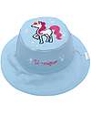 FlapJackKids Cappello Estivo Reversibile Anti-UV SPF 50+ - Rainbow+Unicorn - 100% Cotone Cappelli Estivi
