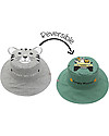 FlapJackKids Cappello Estivo Reversibile Anti-UV SPF 50+ - Tigre+Safari - 100% Cotone Cappelli Estivi