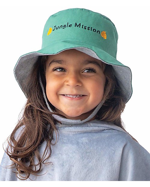 FlapJackKids Cappello Estivo Reversibile Anti-UV SPF 50+ - Tigre+Safari - 100% Cotone Cappelli Estivi