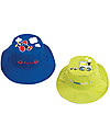 FlapJackKids Cappello Estivo Reversibile Anti-UV SPF 50+, Treno+Aereo - 100% cotone Cappelli Estivi
