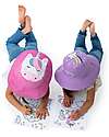 FlapJackKids Cappello Estivo Reversibile Anti-UV SPF 50+ - Unicorno+Stella - 100% Cotone Cappelli Estivi