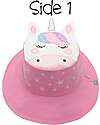 FlapJackKids Cappello Estivo Reversibile Anti-UV SPF 50+ - Unicorno+Stella - 100% Cotone Cappelli Estivi