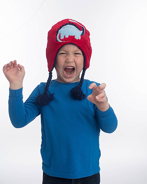 FlapJackKids Cappello Invernale Bimbo Reversibile Pile SPF 50 - Dino Cappelli Invernali