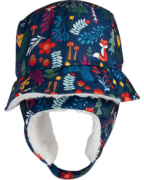 FlapJackKids Cappello Invernale Bucket - Forest - Morbido Tessuto Sherpa Cappelli Invernali