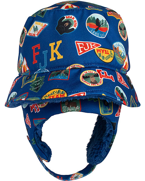 FlapJackKids Cappello Invernale Bucket - Patches - Morbido Tessuto Sherpa Cappelli Invernali