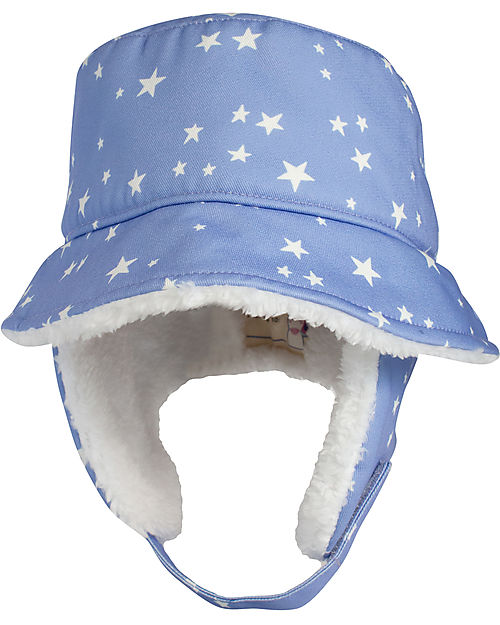FlapJackKids Cappello Invernale Bucket - Stars - Morbido Tessuto Sherpa Cappelli Invernali